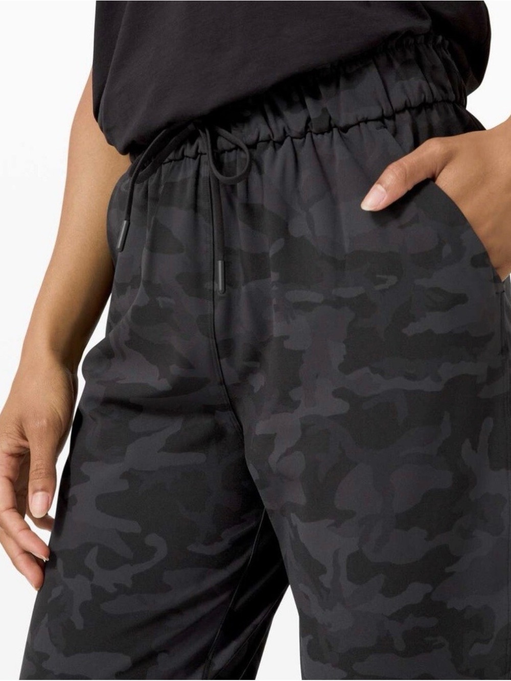 Lululemon Black Camo Drawstring pants